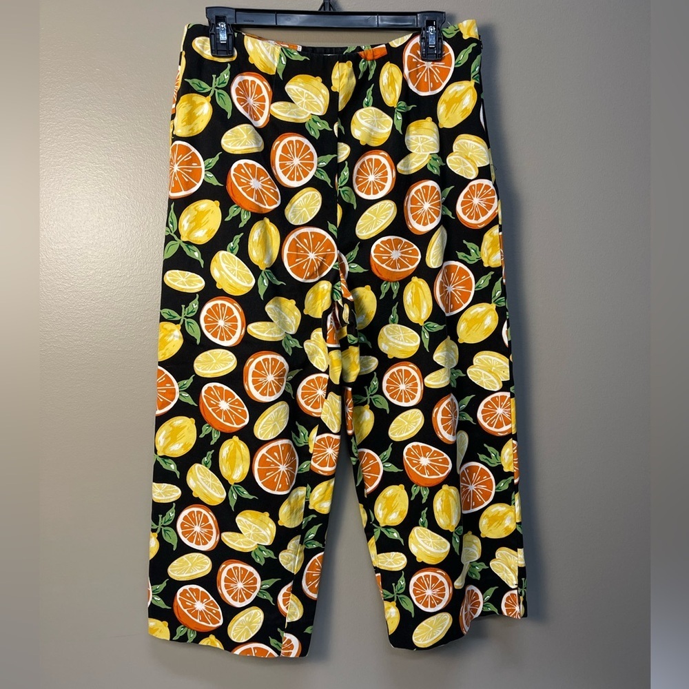 Bechamel Citrus Pattern cropped Pants